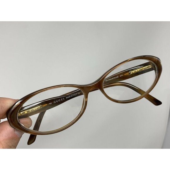 Gucci Eyeglasses Frame GG 2559 / STRASS 517 5T7 52 [] 15 Gold Logo Rhinestones - Picture 8 of 12
